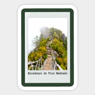 Polaroid Photo of a viewpoint on Madeira Sticker